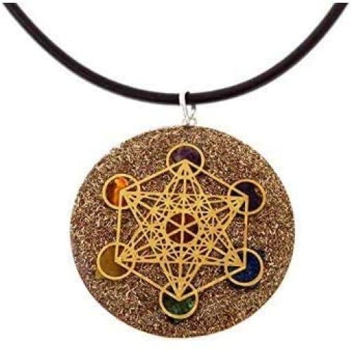 Kitty shops Metatron’s Cube Crystal Healing Pendant Merkaba Real Gemstone Chakra Healing Charm Healing Crystal Necklace for Women Men Energy Healing Crystal Pendant Gemstones Jewelry Pendulum