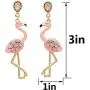 MIXIA Pink Enamel Oil Flamingo Bird Dangle Earrings for Women Hypoallergenic Jewelry Cute Animal Flamingo Crystal Earrings MIXIA Pink Enamel Oil Flamingo Bird Dangle Earrings for Women Hypoallergenic Jewelry Cute Animal Flamingo Crystal Earrings