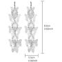 Nicole Miller New York Silvertone Casted Cutout Layered Butterfly Fashion Dangle Earrings