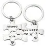 MAOFAED Sister Puzzle Keychain Couple Keychain Set You Keep Me Wild Ill Keep You Safe Keychain Set of 2