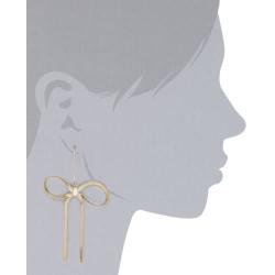 Betsey Johnson Textured Bow Drop Earrings