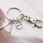 SEIRAA Drum Keychain Gift for Percussionist Music Teacher Drumstick and Drumkit Charms Percussionist Gift
