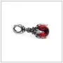 Heavstjer Punk Rock Stainless Steel Dragon Claw Pendant Crystal Ball Necklace,24inches Link Chain
