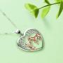 Horse Necklace for Women 925 Sterling Silver Love heart Girl Stroking Horse Head Pendant Necklace Jewelry Gifts for Women Daughter Sister