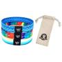 Hang Loose Bands -3 Pack Collectible Wristband Straps. Reversible Individual Bracelets. 2 Sizes. Perfect Mix and Match Bracelets for Women, Men & Teen
