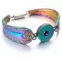 My Prime Gifts Snap Jewelry Rainbow Multicolor Magnetic Spoon Style Bracelet
