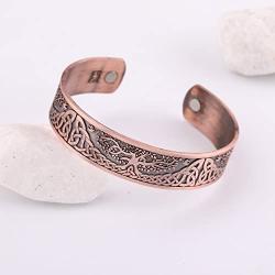 Magnetic Health Therapy Bracelet Tree of Life Yggdrasil Cuff Bangle for Women Men Pagan Jewelry