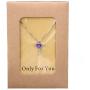 Birthstone Necklaces Cross Necklace for Women Girls Cubic Zirconia Angel Wing Birthstone Heart Charm Pendant Necklace Gifts for Valentine