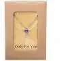 Birthstone Necklaces Cross Necklace for Women Girls Cubic Zirconia Angel Wing Birthstone Heart Charm Pendant Necklace Gifts for Valentine