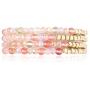 RIAH FASHION Delicate Boho Beaded Multi Layer Versatile Statement Bracelets - Stackable Stretch Strand Cuff Bangles Sparkly Crystal, Natural Stone, Tassel Charm