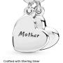 Pandora Jewelry Mother and Son Heart Split Dangle Sterling Silver Charm