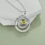 TOUPOP Always My Sister Forever My Friend Necklace s925 Sterling Silver Double Circle Birthstone Pendant Necklace Jewelry Gifts Necklaces for Sister,Sister Gifts from Sister