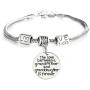 Luvalti Family Pendant Bracelet -''The Love Between a Grandfather and Granddaughter is Forever'', Stainless Steel, Charm, Best Family Personalized Memorial Gift Jewelry, Adjustable, for Men and Women
