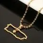 Stainless Steel Puerto Rico Map Pendant Necklaces Puerto Ricans Map Jewelry