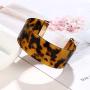 YOSION Tortoise Wide Cuff Bangles for Women Acrylic Resin Open Bangle Bracelets Adjustable Statement Leopard Bracelets for Girls