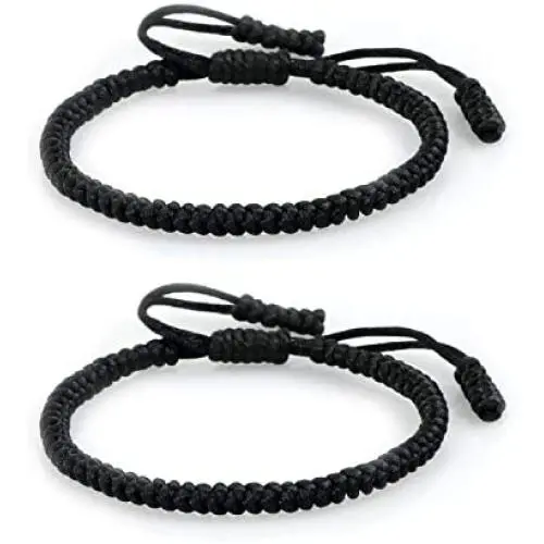 2pcs/Set Tibetan Buddhist Woven Bracelets Lucky Protection Red String Knot Rope Handmade Friendship Bracelet for Mens Womens Jewelry(Black,Red,Green,Orange) 2pcs/Set Tibetan Buddhist Woven Bracelets Lucky Protection Red String Knot Rope Handmade Friendship Bracelet for Mens Womens Jewelry(Black,Red,Green,Orange)