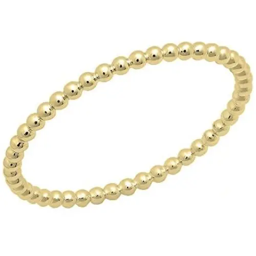 1.4 mm Beaded Style Ladies Ball Chain Design Wedding Band, 10K Gold 1.4 mm Beaded Style Ladies Ball Chain Design Wedding Band, 10K Gold