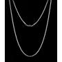TRUSUPER Style Titanium Stainless Steel Silver Mens Womens Italy Final Fantasy Chain Necklaces 2mm Unisex