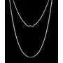 TRUSUPER Style Titanium Stainless Steel Silver Mens Womens Italy Final Fantasy Chain Necklaces 2mm Unisex TRUSUPER Style Titanium Stainless Steel Silver Mens Womens Italy Final Fantasy Chain Necklaces 2mm Unisex