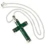 NOVICA .925 Sterling Silver and Natural Jade Cross Pendant Necklace, 18'', Maya Hope, Hand Made NOVICA .925 Sterling Silver and Natural Jade Cross Pendant Necklace, 18'', Maya Hope, Hand Made