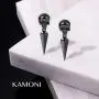 KAMONI Black Skull Dangle Earrings with Awl Sterling Silver Drop Earrings Jewelry Gift for Girls Women Men KAMONI Black Skull Dangle Earrings with Awl Sterling Silver Drop Earrings Jewelry Gift for Girls Women Men