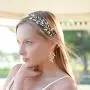 Mariell Bridal and Wedding Gold Handmade Dangle Earrings with Crystal Gems and Petite Freshwater Pearls Mariell Bridal and Wedding Gold Handmade Dangle Earrings with Crystal Gems and Petite Freshwater Pearls