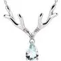ByLove Jewelry Sterling Silver Natural Gemstone Pendant Reindeer Pendant Necklace 18'' ByLove Jewelry Sterling Silver Natural Gemstone Pendant Reindeer Pendant Necklace 18''