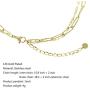 Dainty Layered Padlock Necklaces for Women, 14K Gold Plated Paperclip Chain Necklace Simple Cute Pendant Lock Choker Necklace Gold Layered Necklaces for Women