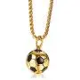 Cupimatch Mens 3D Football Pendant Necklace Chain, Stainless Steel Sports Soccer Ball Charm Necklace Jewelry 24'' Link Cupimatch Mens 3D Football Pendant Necklace Chain, Stainless Steel Sports Soccer Ball Charm Necklace Jewelry 24'' Link