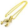 Scorpion Pendant Stainless Steel Necklace for Men Women Punk Jewelry Hiphop Rock Padlock Metal Birthday Anniversary Graduation Stylist Gift,Gold