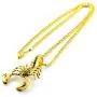 Scorpion Pendant Stainless Steel Necklace for Men Women Punk Jewelry Hiphop Rock Padlock Metal Birthday Anniversary Graduation Stylist Gift,Gold