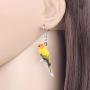 WEVENI Acrylic Australian Parrot Earrings Red Bird Dangle Drop Jewelry For Women Girls Nice Gift