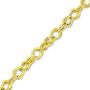 10K Solid Yellow Gold 4.0MM Corda/Open Rope Link Chain Necklace- Made in Italy