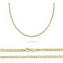 18K Solid Gold 2.5MM Curb Chain Necklace With Lobster Clasp, 16'' - 30''