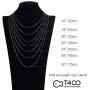 T400 925 Sterling Silver 1.5mm 1mm Italian Box Chain Necklace Unisex Gift for Women Men Boys 16 18 20 22 24 26 30 inches