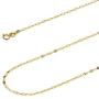 14k REAL Yellow OR White Gold Solid 1.5mm Twisted Mirror Chain Necklace with Spring Ring Clasp