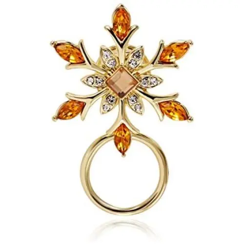 PANGRUI Exquisite Winter Holiday Snowflake Flower with Rhinestones Magnetic Eyeglass Holder Brooch Pin PANGRUI Exquisite Winter Holiday Snowflake Flower with Rhinestones Magnetic Eyeglass Holder Brooch Pin
