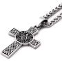 Gungneer Masonic Symbol Necklace Celtic Cross Pendant Stainless Steel Keel Chain Freemason Jewelry for Men Women