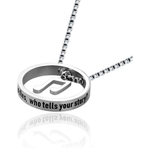 WUSUANED Who Lives Who Dies Who Tells Your Story Hamilton Quote Necklace Hamilton Inspired Jewelry Broadway Musical Fan Gift
