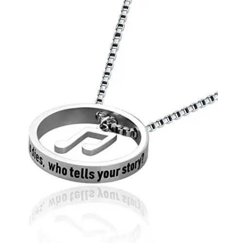 WUSUANED Who Lives Who Dies Who Tells Your Story Hamilton Quote Necklace Hamilton Inspired Jewelry Broadway Musical Fan Gift