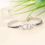 MAOFAED Generation Gift Family Jewelry Grandmother Mother Daughter Bracelet The Love Between Grandmother Mother Daughter is Forever