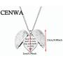 CENWA Memorial Jewelry Those We Love Dont Go Away They Walk Beside Us Every Day Angel Wings Open Locket Necklace