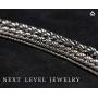 Authentic Solid Sterling Silver Rope Diamond-Cut Braided Twist Link .925 Rhodium Necklace Chains 1.5MM - 5.5MM, 16'' - 30'', Made In Italy, Men & Women, Next Level Jewelry