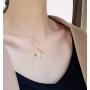 NW 1776 Jade Necklace, Female Donut Pendant, Natural Jade Gold-plated Necklace