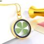 LC0507 Natural Four-Leaf Clover Necklace Simple Hollow Lucky Jewellery