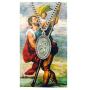 St Christopher Pewter Medal on a Stainless Steel Chain with Holy Card Gift Boxed Set