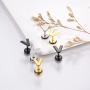 Initial Letter Earrings for Men Women, A-Z Cool Stud Earrings, Stainless Steel, Surgical Hypoallergenic