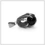 Heavstjer Punk Rock Stainless Steel Dragon Claw Pendant Crystal Ball Necklace,24inches Link Chain