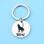 PENQI Wolf Gift Wolves Lover Jewelry Wolf Spirit Keychain Wolf Fans Gift Wolf Girl Gift For Girlfriend Wife Animal Idea