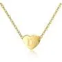 Lanqueen Gold Initial Necklace for Flower Girls Tiny Heart Pendant Necklaces Bridal Wedding Party Gift Bridesmaid Proposal Jewelry for Women Girls